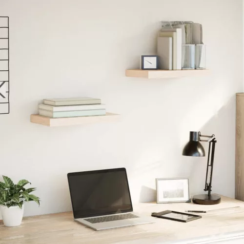 2 db szerelt fa függőpolc 40 x 23,5 x 4 cm