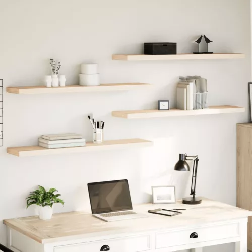 4 db szerelt fa függőpolc 110 x 23,5 x 4 cm