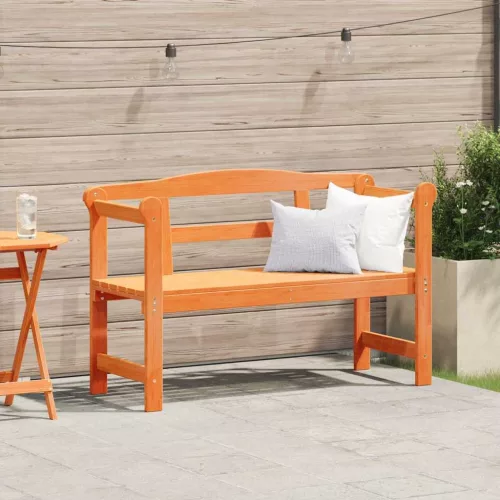 Kerti pad 2 -Seater 119 x 44 x 76 cm Tömör fenyőfa Barna
