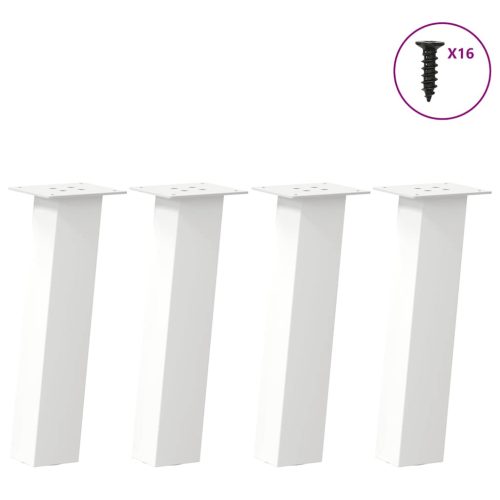 4 db fehér dohányzóasztal láb 30 cm acél