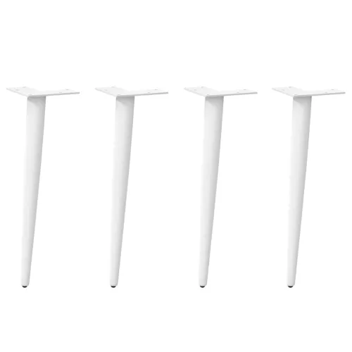 4 db kúpos alakú fehér dohányzóasztal láb 30-31 cm acél