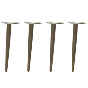   4 db kúpos alakú natúr acél dohányzóasztal láb 30-31 cm