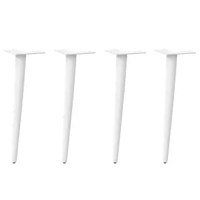   4 db kúpos alakú dohányzóasztal láb fehér 42-43 cm acél dohányzóasztal láb