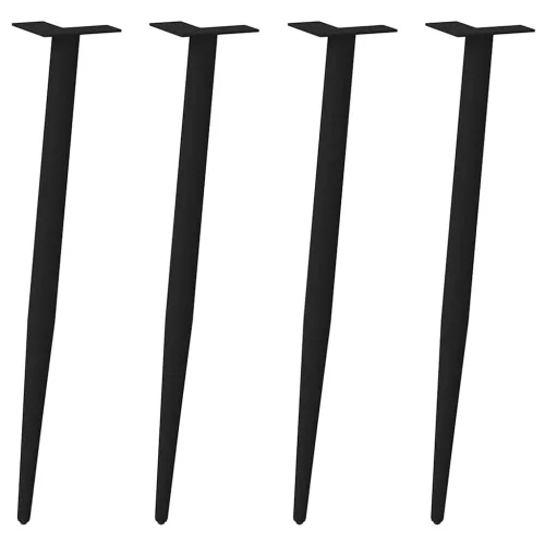 4 db kúpos alakú fekete acél konzolasztal láb 72-73 cm