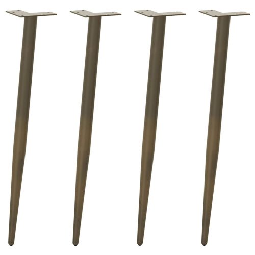 4 db kúpos alakú natúr acél konzolasztal láb 72-73 cm