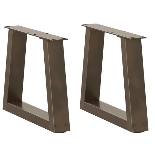 2 db V-alakú natúr acél dohányzóasztal láb 40 x (30-31,3) cm