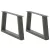 2 db antracitszürke, V-alakú acél dohányzóasztal láb 60 x (30-31,3) cm