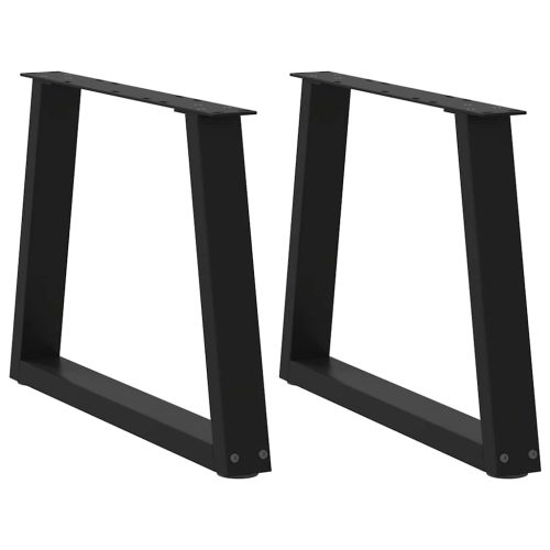 2 db fekete, V-alakú acél dohányzóasztal láb 60 x (42-43,3) cm