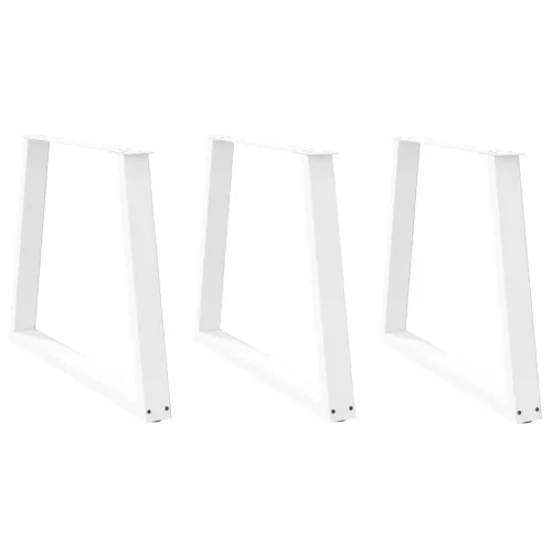 3 db fehér, V-alakú étkezőasztal láb 70 x (72-73,3) cm acél étkezőasztal láb