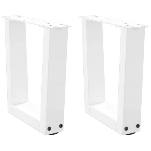 2 db fehér, V-alakú acél dohányzóasztal láb 30 x (30-31,3) cm