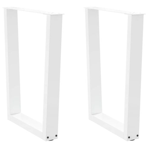 2 db fehér, V-alakú étkezőasztal láb 60 x (72-73,3) cm acél étkezőasztal láb