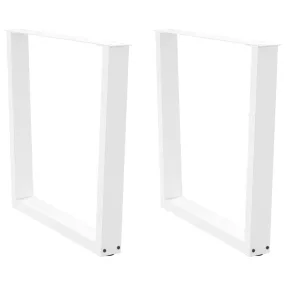   2 db fehér, V-alakú étkezőasztal láb 90 x (72-73,3) cm acél étkezőasztal láb