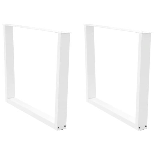 2 db fehér, V-alakú étkezőasztal láb 100 x (72-73,3) cm acél étkezőasztal láb