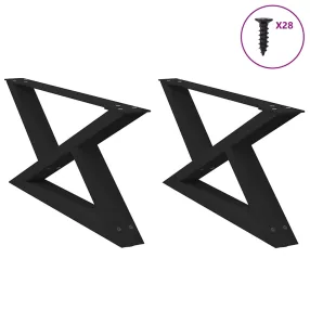 2 db fekete acél dohányzóasztal láb 70 x (30-31,3) cm