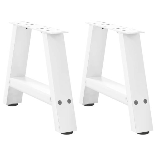 2 db A-alakú fehér dohányzóasztal láb 40 x (30-31) cm acél