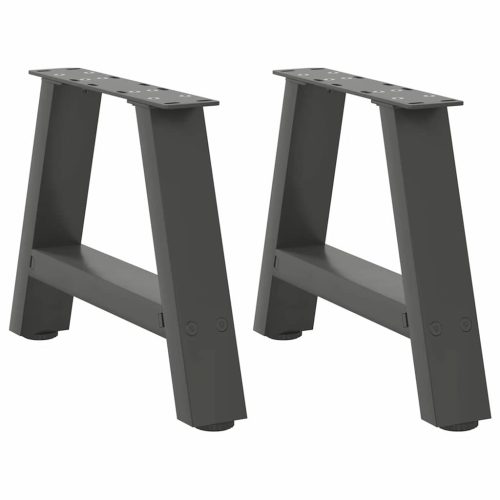 2 db antracitszürke A-alakú acél dohányzóasztal láb 40x(30-31) cm