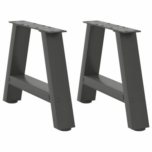 2 db antracitszürke A-alakú acél dohányzóasztal láb 50x(30-31) cm