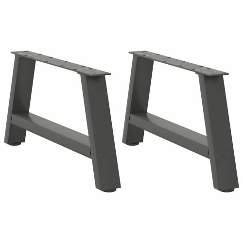 2 db antracitszürke A-alakú acél dohányzóasztal láb 60 x (30-31) cm