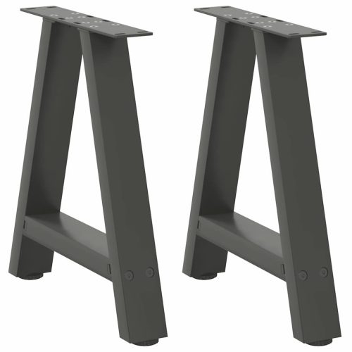 2 db antracitszürke A-alakú acél dohányzóasztal láb 50x(42-43) cm