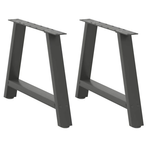2 db antracitszürke A-alakú acél dohányzóasztal láb 60 x (42-43) cm