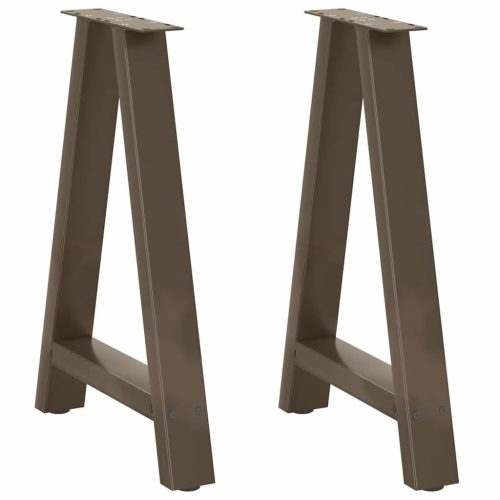 2 db A-alakú étkezőasztal láb 60x(72-73) cm acél