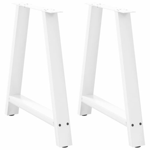2 db A-alakú étkezőasztal láb fehér 80x(72-73) cm acél étkezőasztal láb