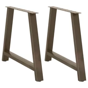 2 db A-alakú étkezőasztal láb 90 x (72-73) cm acél