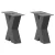 2 db antracitszürke X-alakú acél dohányzóasztal láb 40x(30-31) cm