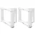 2 db T-alakú dohányzóasztal láb fehér 40x25x(30-31) cm acél dohányzóasztal láb