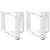 2 db fehér, T-alakú dohányzóasztal láb 50x25x(30-31) cm acél dohányzóasztal láb