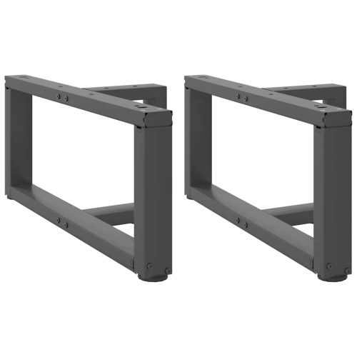 2 db antracitszürke, T-alakú acél dohányzóasztal láb 70x25x(30-31) cm