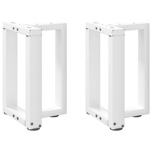 2 db fehér, T-alakú dohányzóasztal láb 28x25x(42-43) cm acél