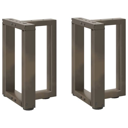 2 db fekete, T-alakú acél dohányzóasztal láb 28x25x(42-43) cm