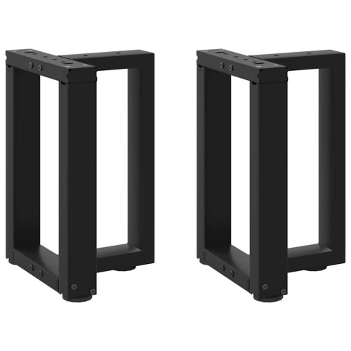 2 db fekete, T-alakú acél dohányzóasztal láb 38x25x(42-43) cm