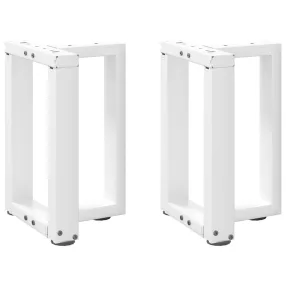   2 db fehér, T-alakú dohányzóasztal láb 38x25x(42-43) cm acél dohányzóasztal láb