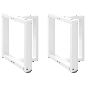   2 db fehér, T-alakú dohányzóasztal láb 50x25x(42-43) cm acél dohányzóasztal láb