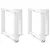 2 db fehér, T-alakú dohányzóasztal láb 50x25x(42-43) cm acél dohányzóasztal láb