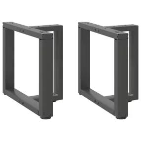   2 db antracitszürke, T-alakú acél dohányzóasztal láb 50x25x(42-43) cm