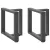 2 db antracitszürke, T-alakú acél dohányzóasztal láb 50x25x(42-43) cm