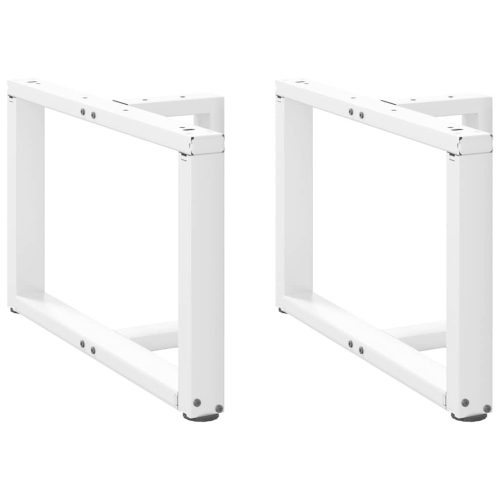 2 db T-alakú dohányzóasztal láb fehér 60x25x(42-43) cm acél dohányzóasztal láb