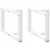 2 db T-alakú dohányzóasztal láb fehér 60x25x(42-43) cm acél dohányzóasztal láb