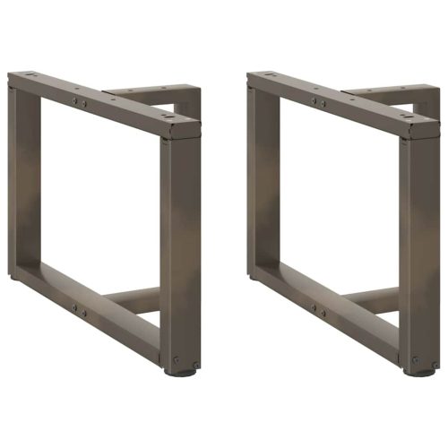 2 db fekete, T-alakú acél dohányzóasztal láb 70x25x(42-43) cm