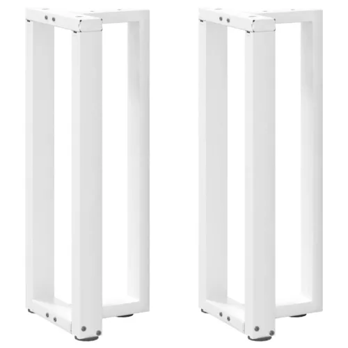 2 db fehér, T-alakú acél konzolasztal láb 25x28x(72-73) cm