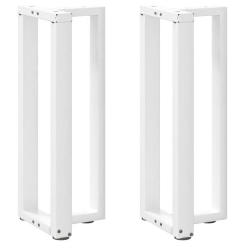 2 db fehér, T-alakú acél konzolasztal láb 38x25x(72-73) cm