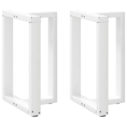 2 db fehér, T-alakú étkezőasztal láb 50x35x(72-73) cm acél étkezőasztal láb