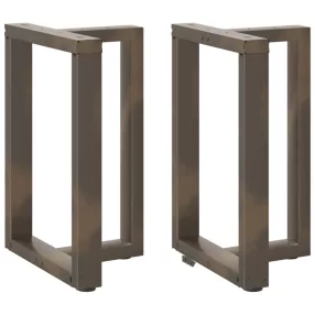   2 db fekete, T-alakú acél étkezőasztal láb 50x35x(72-73) cm