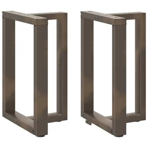 2 db fekete, T-alakú acél étkezőasztal láb 50x35x(72-73) cm