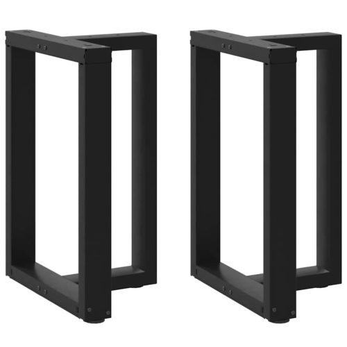 2 db fekete, T-alakú acél étkezőasztal láb 60x35x(72-73) cm