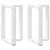 vidaXL 2 db fehér, T-alakú étkezőasztal láb 60x35x(72-73) cm acél étkezőasztal