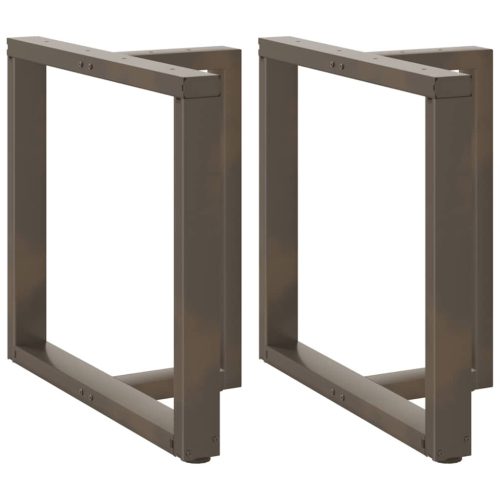 2 db fekete, T-alakú acél étkezőasztal láb 70x35x(72-73) cm